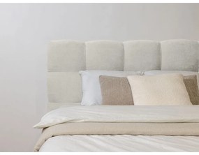 Светлосиво двойно тапицирано легло с включена подматрачна рамка 160x200 cm Kumo – Bobochic Paris