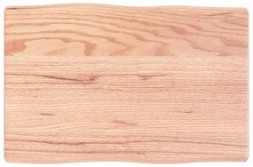 363930 vidaXL Плот за маса светлокафяв 60x40x(2-4) см обработен масивен дъб