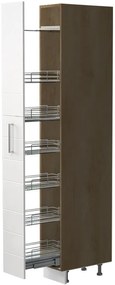 Висок подов шкаф Hudson K23-30-1KZ-White glossy - Gray