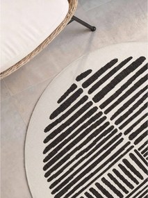 Черен/кремав кръгъл килим за открито и закрито ø 160 cm Haringey Bounds – Ted Baker