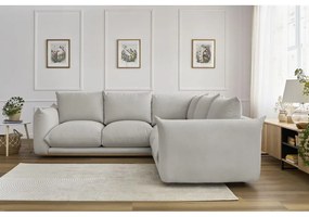 Светлосив ъглов диван Ernest – Bobochic Paris