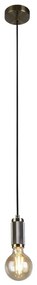 Searchlight 77651AB - Подвесен полилей на кабел SUSPENSION 1xE27/60W/230V месинг