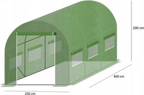 Заместваща конструкция за трисегментна кутия от фолио 2,5 м x 4 м