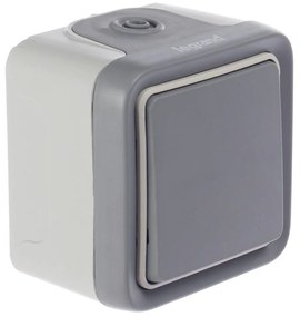 Legrand Девиаторен ключ открит монтаж IP55 цвят Сив Plexo - 069711E