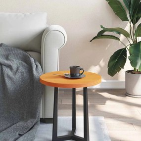 847125 vidaXL Плот за маса, кръгъл, восъчнокафяв, Ø40x2,5 см, бор масив