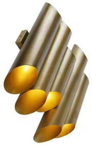 Индустриален стенен аплик месинг 10-лампа - Whistle