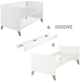 Детско креватче в бял и естествен цвят 70x140 cm Ole – Roba