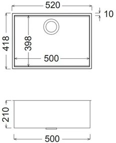 Измийте Apell Amalthea под-74 x 41,8 cm