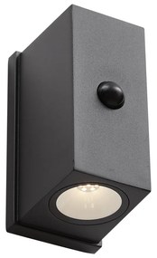 Стенна лампа черна 4-степенен сензор магнитна вкл. LED акумулаторна - Baleno