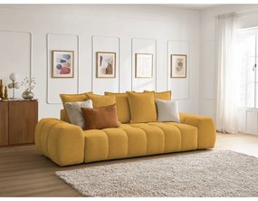 Шенилов диван в цвят горчица 278 cm Everest – Bobochic Paris