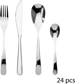 Комплект прибори Secret de Gourmet Mesa, Инокс, 24 части