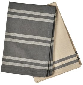 Комплект от 2 бежово-сиви памучни кърпи за чай , 50 x 70 cm Soft Tools - Södahl