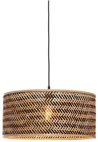 Висяща лампа с бамбуков абажур в черно-природен цвят ø 50 cm Java - Good&amp;Mojo