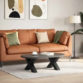 4012936 vidaXL Крака за масичка за кафе, X-образни, 2 бр., черни, 50 x (30-31) см, стомана