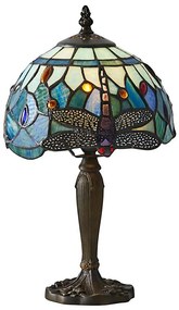 Endon 64088 - Настолна лампа Tiffany DRAGONFLY 1xE14/40W/230V Ø 20 см