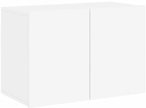 836938 vidaXL ТВ шкаф за стенен монтаж, бял, 60x30x41 см