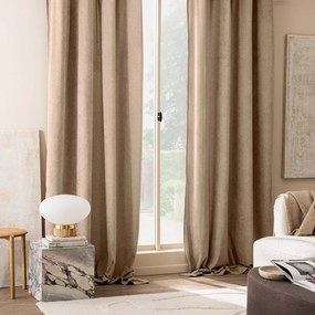 Светлокафяво перде от букле 140x260 cm Winona – douceur d'intérieur