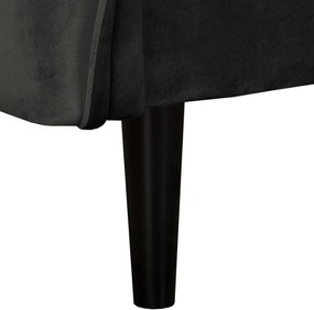 Тъмносив кадифен диван 138 cm Juli – Ropez