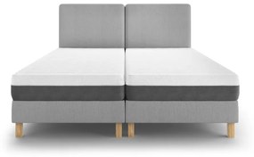 Светлосиво двойно легло Lotus, 160 x 200 cm - Mazzini Beds