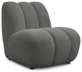 Тъмносиво кресло от прежда с примки от букле Janissaire – Bobochic Paris