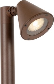 Модерен външен стълб ръждяво кафяв 100 см IP44 Регулируем - Ciara