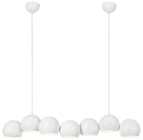 Бяло висящо осветително тяло с метален абажур Cupolo – Markslöjd