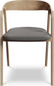 Сив трапезен стол от масивна дървесина Erika – Makamii