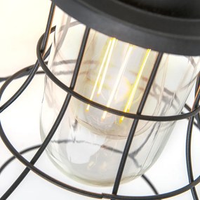 Ръстична външна стенна лампа черна IP44 - Moreno