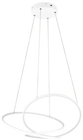 Бяло LED затъмняващо се висящо осветително тяло Darvin – Trio