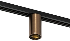 Модерен прожектор тъмно бронз за 1-фазна релсова система за осветление GU10 50mm - Iconic Ruby Honey