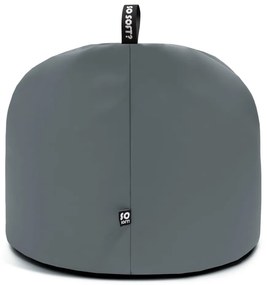 Сив детски пуф от изкуствена кожа Round M – So Soft?