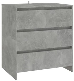 809750 vidaXL Сайдборд, бетонно сив, 70x41x75 см, инженерно дърво