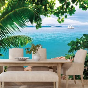 Тапет – Лодка в открито море