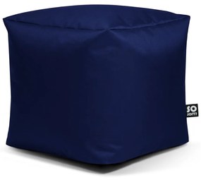 Тъмносин детски пуф Cube M – So Soft?