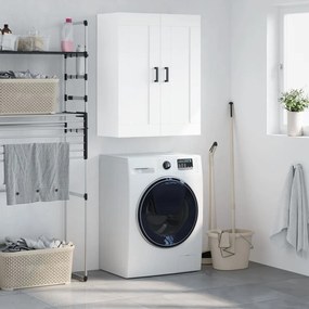 830380 vidaXL Стенен шкаф бял 69,5x34x90 см инженерно дърво