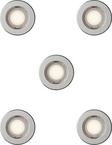 Philips - Комплект от 5 вградени осветителни тела PERIDOT 1xGU10/7W/230V, сребрист