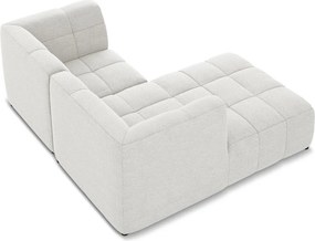 Бял ъглов диван от прежда с примки от букле (ляв ъгъл) Aloha – Makamii