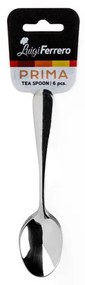 Комплект 6 бр чаени лъжички Luigi Ferrero Prima FR-6181, Неръждаема стомана, Сребрист