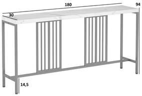 Бар конзола Гледо 197-000231 цвят бял-златист
