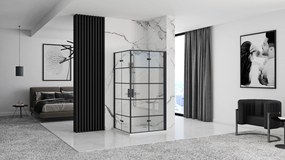 Душ кабина Rea Molier Black Double 80x80