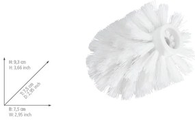 Бяла сменяема глава за четка за тоалетна, ø 7,5 cm - Wenko