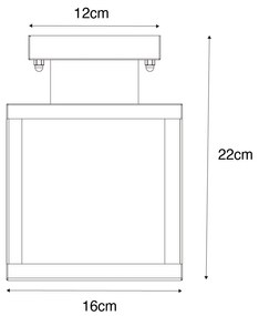 Индустриален външен таванен аплик черен със злато - Rotterdam