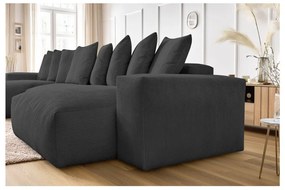 Сив ъглов диван от рипсено кадифе Voltaire – Bobochic Paris