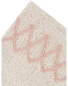 Розов и кремав ръчно изработен памучен килим подходящ за пране 120x160 cm Atlas Natural – Lorena Canals