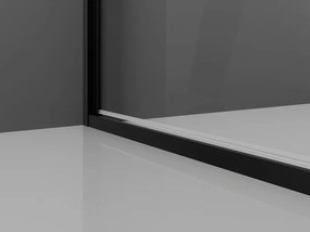 Mexen Exo душ кабина с отваряща се врата 90 x 90 см, прозрачна, черна - 817-090-090-70-00