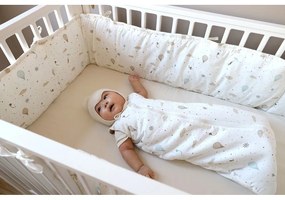 Калъф за матрак за детско легло от органичен памук в цвят слонова кост 365 cm Dreamland – Cam Cam Copenhagen