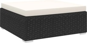 46802 vidaXL Модулна табуретка с възглавница, 1 бр, полиратан, черна