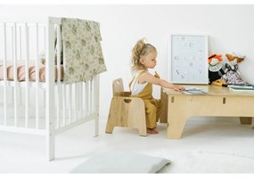 Детско бежово ленено платно Ботаника, 70 x 100 cm - Linen Tales