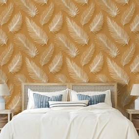 Самозалепващ тапет – Нежни пера листа