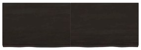 363814 vidaXL Стенен рафт тъмнокафяв 120x40x(2-4) см обработен масивен дъб